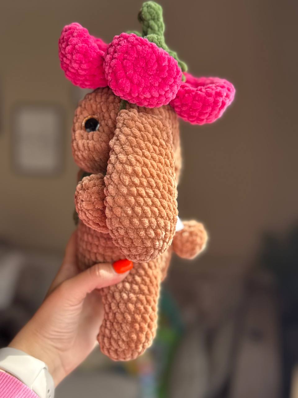 Hase mit Blumen