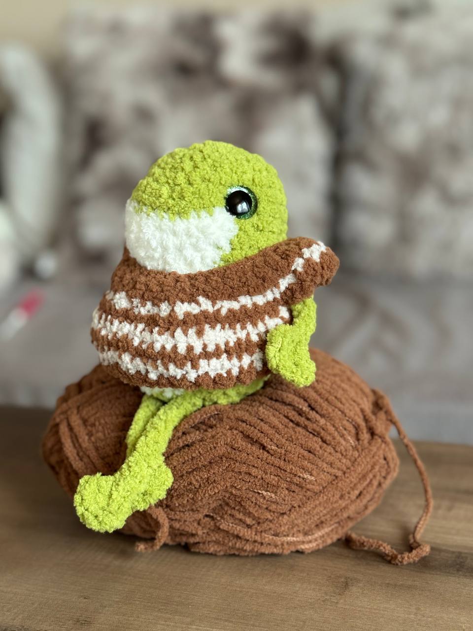 Frosch im Pullover